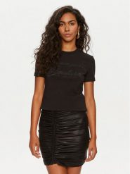 Versace Jeans Couture T-Shirt 76HAH6A8 Czarny Regular Fit. Czarne t-shirty Versace Jeans Couture, s, bez wzorów, z bawełny, bez kołnierzyka, bez ramiączek. Za 319.99 zł.