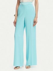 Marella Spodnie materiałowe Stampa 2613131032 Turkusowy Straight Fit. Niebieskie spodnie materiałowe Marella, bez wzorów, z acetatu. Za 1,029.00 zł.