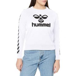 Bluza sportowa damska Hummel Classic Taped. Białe bluzy bez kaptura Hummel, m, bez wzorów, bez kaptura. Za 60.00 zł.