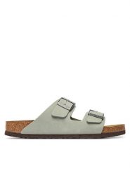 Birkenstock Klapki Arizona 1032820 Zielony jasny. Zielone klapki Birkenstock, bez wzorów, ze skóry, bez obcasa, bez zapięcia. Za 549.99 zł.