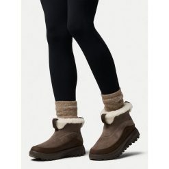 Śniegowce Columbia. Brązowe śniegowce Columbia, bez wzorów, bez zapięcia. Za 479.99 zł.