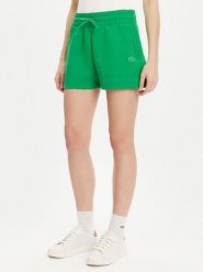 Lacoste Szorty sportowe GF5378 Zielony Regular Fit. Zielone szorty sportowe Lacoste, bez wzorów, z bawełny. Za 259.99 zł.