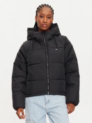 Tommy Jeans Kurtka puchowa Vail DW0DW18841 Czarny Regular Fit. Czarne kurtki Tommy Jeans, xl, bez wzorów, z jeansu, bez kaptura. Za 549.99 zł.