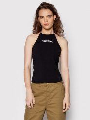 Vans Top VN0A7RM2 Czarny Regular Fit. Czarne topy Vans, l, bez wzorów, z bawełny, bez kołnierzyka, bez ramiączek. Za 129.99 zł.
