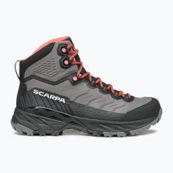 Buty trekkingowe damskie SCARPA Rush TRK LT GTX. Szare buty trekkingowe Scarpa, bez wzorów, z materiału, bez zapięcia. Za 1,038.30 zł.