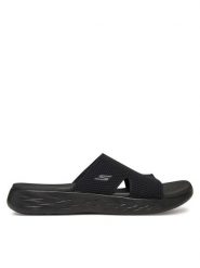Skechers Klapki On-The-Go 600-Oceanside 140003/BBK Czarny. Czarne klapki Skechers, bez wzorów, z materiału, bez obcasa, bez zapięcia. Za 189.99 zł.