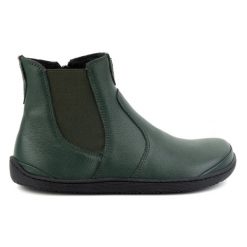 Olivier Damskie buty barefoot sztyblety z zamkiem ocieplane 1263 zielone. Zielone botki bez wzorów, ze skóry, biznesowe, bez obcasa, bez zapięcia. Za 529.52 zł.