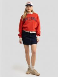 Spódnica damska jeansowa mini granatowa Margaret 657. Niebieskie spódnice BIG STAR, uniwersalny, bez wzorów, z denimu, klasyczne, mini, dopasowane. W wyprzedaży za 59.99 zł.