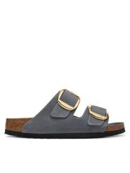 Birkenstock Klapki Arizona Big Buckle 1032071 Szary. Szare klapki Birkenstock, bez wzorów, ze skóry, bez obcasa, bez zapięcia. Za 679.99 zł.