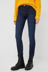 Tommy Hilfiger jeansy Como damskie high waist. Niebieskie jeansy Tommy Hilfiger, bez wzorów, z bawełny, z podwyższonym stanem. Za 449.99 zł.