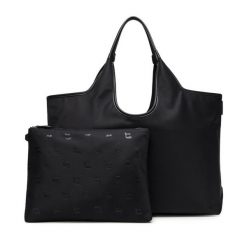 Torebka KARL LAGERFELD. Czarne shopper bag KARL LAGERFELD, bez wzorów, bez dodatków. Za 659.99 zł.