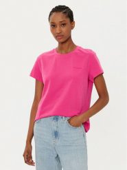 Patrizia Pepe T-Shirt 8M1543/J111-R846 Różowy Regular Fit. Czerwone t-shirty Patrizia Pepe, m, bez wzorów, z bawełny, bez kołnierzyka, bez ramiączek. Za 359.99 zł.