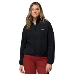 Bluza dresowa sportowa damska Sequoia Grove II FZ. Czarne bluzy bez kaptura Columbia, xl, bez wzorów, z dresówki, bez kaptura, trekkingowe. Za 249.99 zł.
