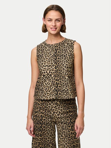 Pieces Bluzka Salume 17158200 Brązowy Relaxed Fit. Brązowe bluzki Pieces, xl, bez wzorów, z syntetyku, bez kołnierzyka, bez ramiączek. Za 109.99 zł.