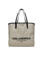 KARL LAGERFELD Torebka 245W3856 Beżowy. Brązowe torebki klasyczne KARL LAGERFELD, bez wzorów, z materiału, bez dodatków. Za 319.99 zł.