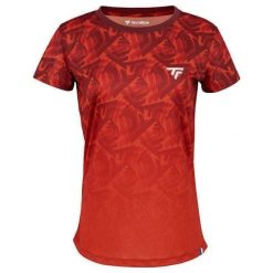 Koszulka T-Shirt tenisowa damska Tecnifibre X-Loop Tee. Czerwone t-shirty TECNIFIBRE, bez wzorów, sportowe, bez kołnierzyka, bez ramiączek. Za 249.00 zł.