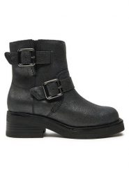 Clarks Botki Rebelle Buckle 26178889 Srebrny. Szare botki Clarks, bez wzorów, ze skóry, bez obcasa, na płaskiej podeszwie, bez zapięcia. Za 379.99 zł.