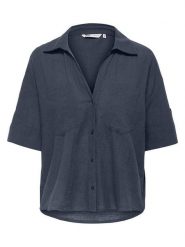 ONLY Koszula w kolorze granatowym rozmiar: XL. Niebieskie koszule ONLY, xl, bez wzorów, z bawełny, bez kołnierzyka, bez ramiączek. Za 87.81 zł.