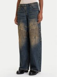 Guess Jeansy W5BA2J D4XYG Granatowy Regular Fit. Niebieskie jeansy Guess, z aplikacjami, z bawełny. Za 559.99 zł.