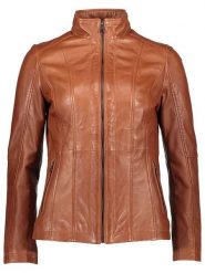 Bugatti Skórzana kurtka w kolorze jasnobrązowym rozmiar: 44. Brązowe kurtki Bugatti, bez wzorów, ze skóry, bez kaptura. Za 761.99 zł.