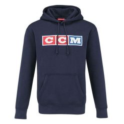 CCM - Bluza z kapturem Heritage 3 Block - Dorośli - Granatowy - S. Niebieskie bluzy CCM, na zimę, s, bez wzorów, klasyczne, bez ramiączek, z kapturem. Za 391.28 zł.