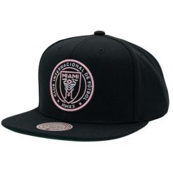 Mitchell & Ness czapka z daszkiem Snapback NBA Inter Miami czarny. Czarne czapki z daszkiem Mitchell & Ness, bez wzorów. Za 129.00 zł.