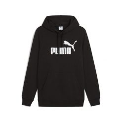 Młodzieżowa bluza z kapturem Essentials z logo No. 1 PUMA Black. Czarna bluzy Puma, m, bez wzorów, z materiału, klasyczne, bez ramiączek, z kapturem. Za 290.00 zł.