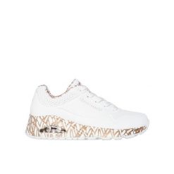 Buty sportowe damskie Skechers Uno - Loving Love. Białe buty sportowe lifestyle Skechers, bez wzorów, casualowe, bez zapięcia. Za 328.59 zł.