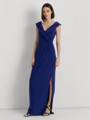 Lauren Ralph Lauren Sukienka wieczorowa 253863940011 Niebieski Slim Fit. Niebieskie sukienki Lauren Ralph Lauren, bez wzorów, z syntetyku, wizytowe, bez kołnierzyka, bez ramiączek. Za 659.99 zł.