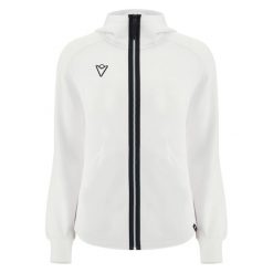 Damska bluza z kapturem full zip Macron Orosei. Białe bluzy Macron, bez wzorów, bez ramiączek, z kapturem. Za 450.00 zł.