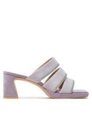 Caprice Klapki 9-27211-42 Fioletowy. Fioletowe klapki Caprice, bez wzorów, ze skóry, bez obcasa, bez zapięcia. Za 238.99 zł.