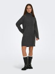 ONLY Sukienka dzianinowa w kolorze antracytowym rozmiar: M. Czarne sukienki ONLY, na co dzień, m, bez wzorów, z dzianiny, bez kołnierzyka, bez ramiączek, mini, proste. Za 113.99 zł.