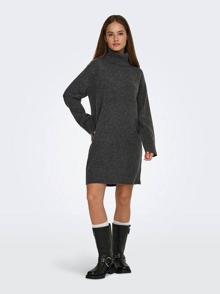 ONLY Sukienka dzianinowa w kolorze antracytowym rozmiar: M. Czarne sukienki ONLY, na co dzień, m, bez wzorów, z dzianiny, bez kołnierzyka, bez ramiączek, mini, proste. Za 113.99 zł.