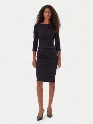 Rinascimento Sukienka koktajlowa CFC0126154003 Czarny Slim Fit. Czarne sukienki Rinascimento, l, bez wzorów, z syntetyku, wizytowe, bez kołnierzyka, bez ramiączek. Za 529.99 zł.