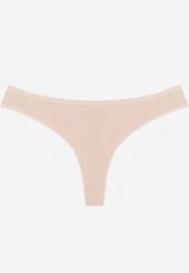 Beżowe Majtki Typu Stringi z Bawełną Asoia. Brązowe stringi Born2be, bez wzorów, z bawełny. Za 7.99 zł.