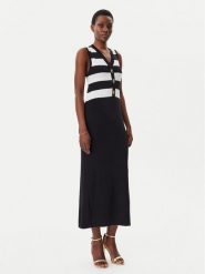 LOLA CASADEMUNT Sukienka dzianinowa LS2516001 Czarny Slim Fit. Czarne sukienki LOLA CASADEMUNT, s, bez wzorów, z dzianiny, bez kołnierzyka, bez ramiączek. Za 449.99 zł.