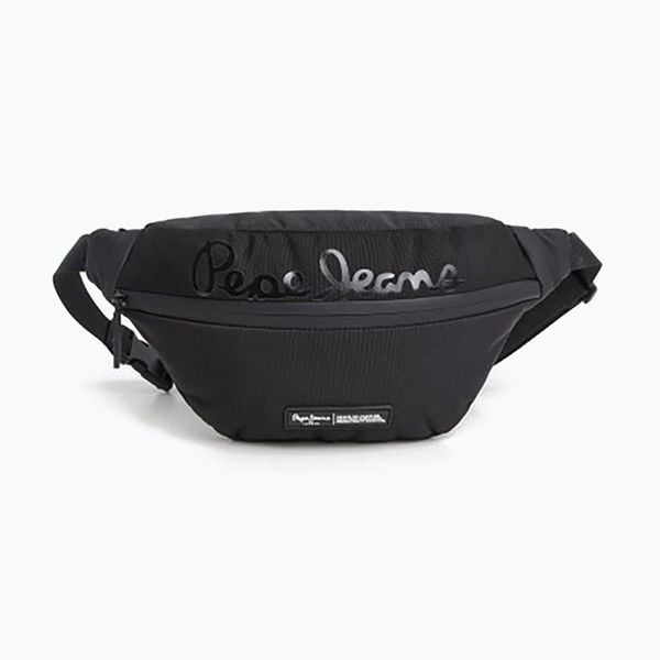 Saszetka nerka Pepe Jeans Sebastian Core. Czarne nerki i saszetki Pepe Jeans, bez wzorów, z jeansu, bez dodatków. Za 139.99 zł.