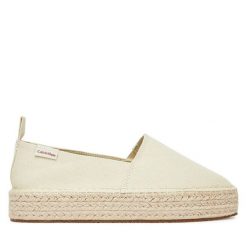 Espadryle Calvin Klein Jeans. Brązowe espadryle Calvin Klein Jeans, bez wzorów, z jeansu, bez obcasa. Za 349.99 zł.