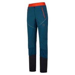 Spodnie narciarskie dla kobiet La Sportiva Kyril. Niebieskie spodnie narciarskie La Sportiva, bez wzorów, z elastanu, na fitness i siłownię. Za 776.55 zł.