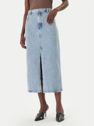 HUGO Spódnica jeansowa Gatje_4 50568239 Błękitny Regular Fit. Niebieskie spódnice Hugo, xl, bez wzorów, z bawełny. Za 629.99 zł.