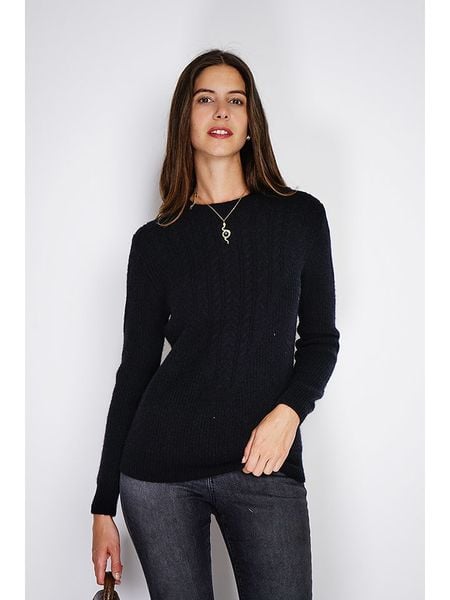 William de Faye Sweter w kolorze czarnym rozmiar: 40. Czarne swetry William de Faye, bez wzorów, z kaszmiru, klasyczne, bez ramiączek. Za 153.71 zł.