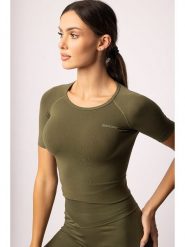 Spaio Koszulka sportowa "Adapt" w kolorze khaki rozmiar: S. Brązowe t-shirty sportowe Spaio, s, bez wzorów, z materiału, bez ramiączek, outdoorowe. Za 132.05 zł.