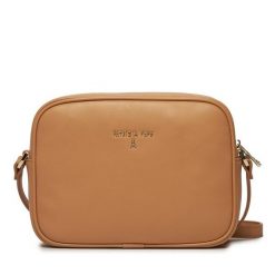 Torebka Patrizia Pepe. Brązowe listonoszki Patrizia Pepe, bez wzorów, bez dodatków. Za 489.99 zł.