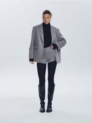 Marynarka z wiskozą - jasnoszary. Szare marynarki i żakiety Reserved, l, bez wzorów, z dzianiny, bez ramiączek. Za 159.99 zł.