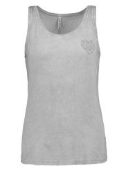 Stitch & Soul Top w kolorze szarym rozmiar: XS. Szare topy Stitch & Soul, xs, z aplikacjami, bez kołnierzyka, bez ramiączek. Za 24.12 zł.