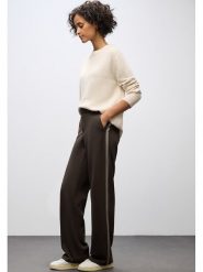 Cecil Spodnie w kolorze ciemnobrązowym rozmiar: W36/L30. Brązowe spodnie materiałowe Cecil, bez wzorów, z materiału, z podwyższonym stanem. Za 157.35 zł.