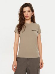 Karl Lagerfeld Jeans T-Shirt A1W17004 Beżowy Slim Fit. Brązowe t-shirty Karl Lagerfeld Jeans, l, bez wzorów, z bawełny, bez kołnierzyka, bez ramiączek. Za 169.99 zł.