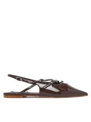 Steve Madden Sandały Cianna SM11003709 Brązowy. Brązowe sandały Steve Madden, bez wzorów, ze skóry, bez obcasa, na płaskiej podeszwie, bez zapięcia. Za 359.99 zł.