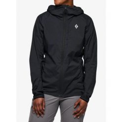Kurtka softshell damska Black Diamond Alpine Start Hoody. Czarne kurtki przejściowe sportowe Black Diamond, bez wzorów, z softshellu, bez kaptura, trekkingowe. Za 629.99 zł.
