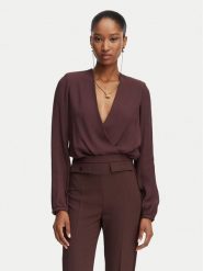 Elisabetta Franchi Body CB-007-62E2-V420 Brązowy ciemny Regular Fit. Brązowe body i gorsety Elisabetta Franchi, bez wzorów, z wiskozy, bez ramiączek. Za 1,789.00 zł.